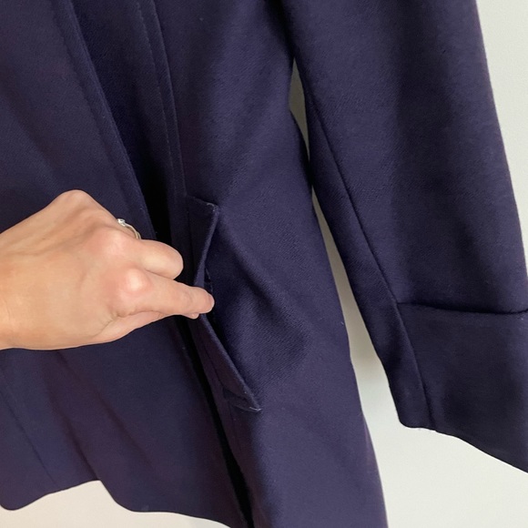 Michael by Michael Kors Hooded Wool Peacoat Double Breasted Plum Purple 4 - Picture 8 of 16